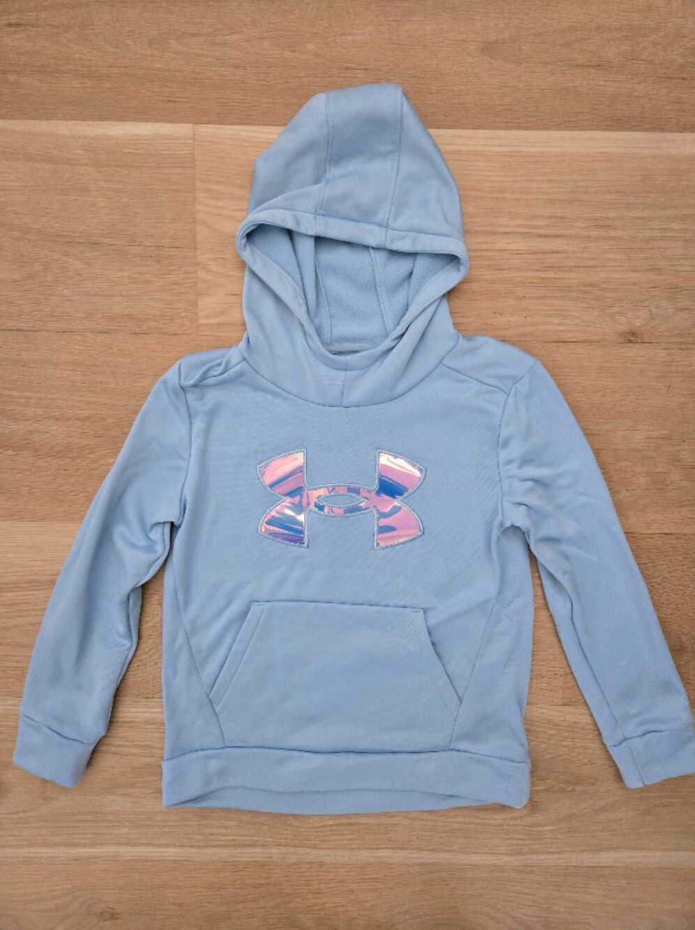 Under Armour Girls' Hoodie with Pink Iridescent Logo